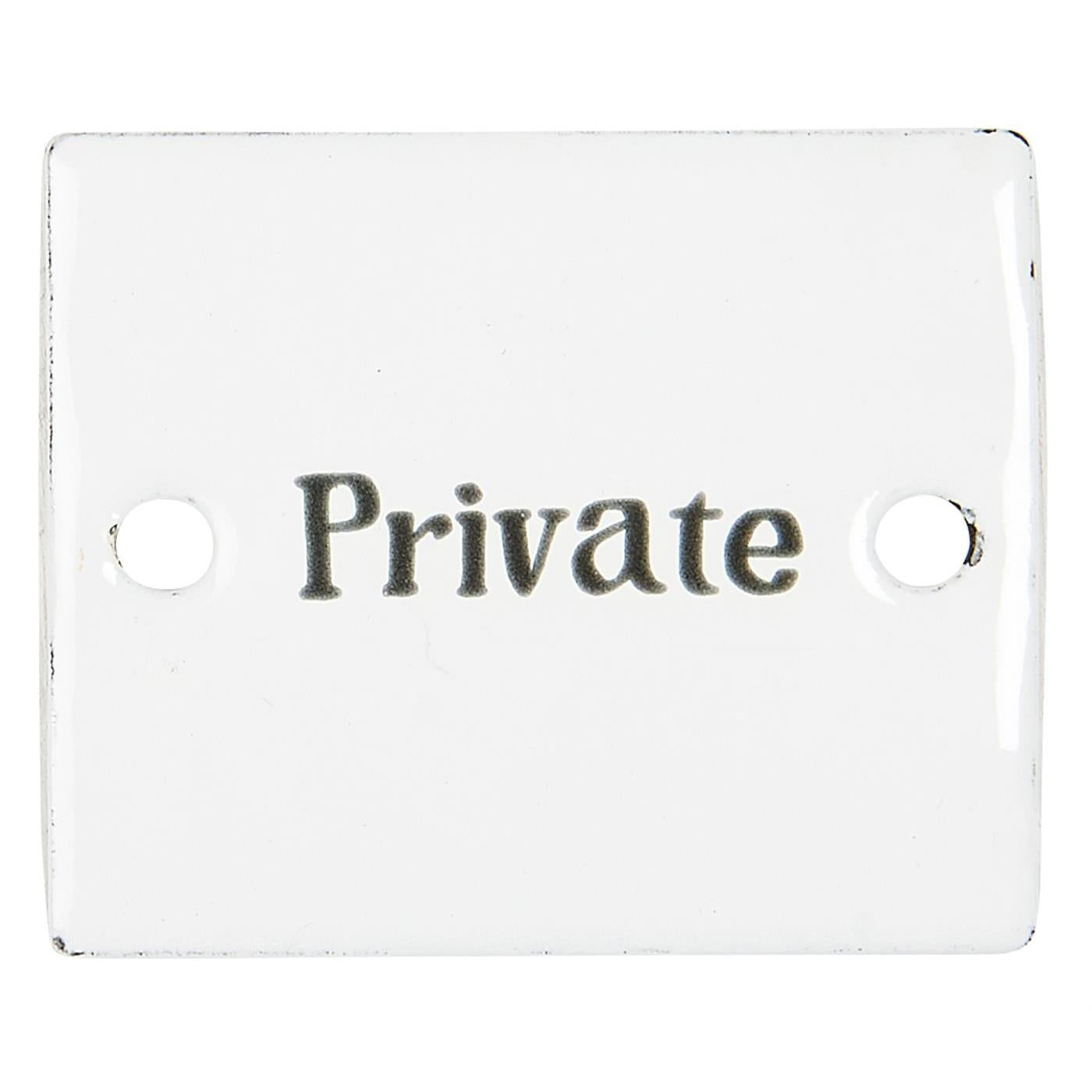 Schild Emaille Private von IB Laursen