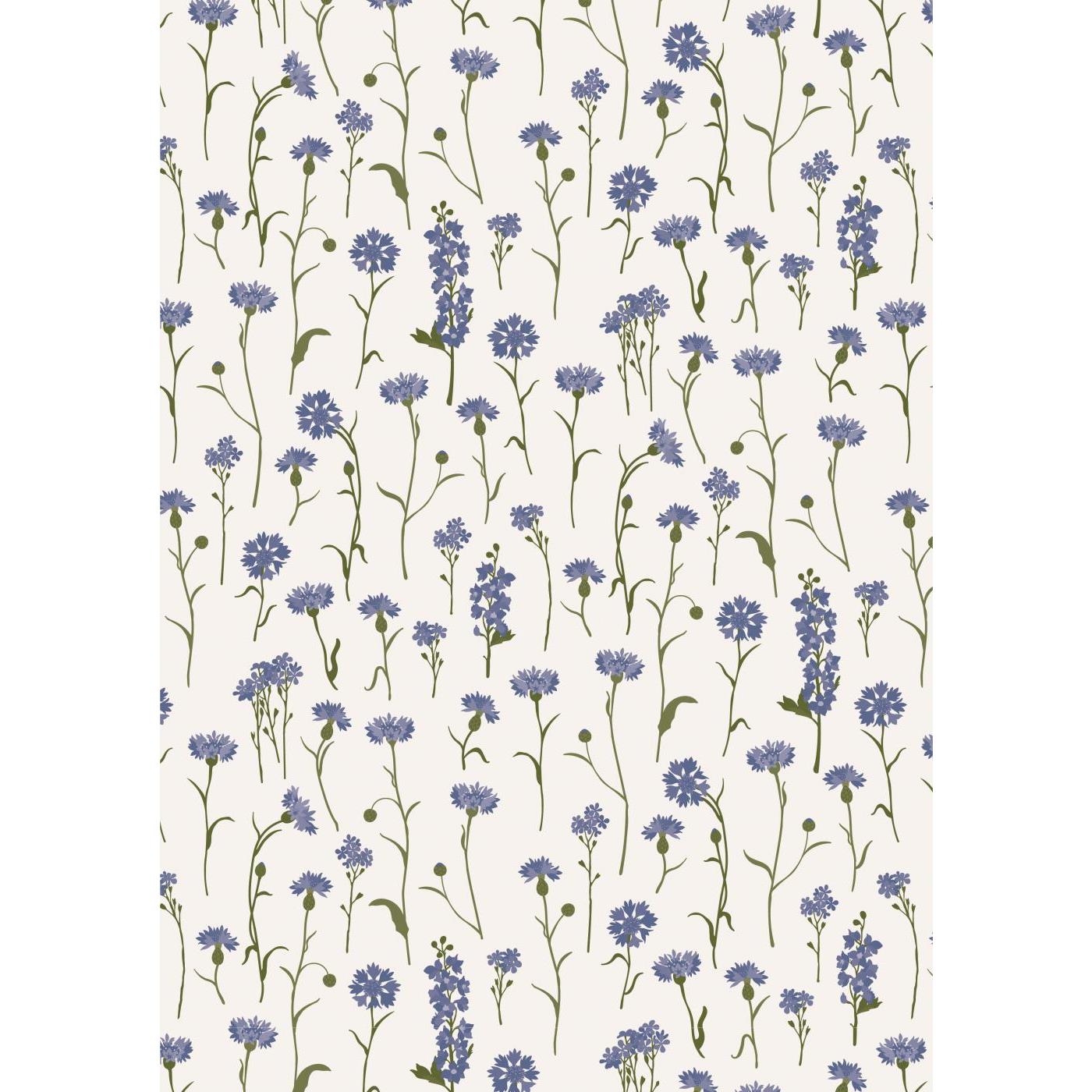Papierrolle Kornblumen 5 m/Rolle von IB Laursen