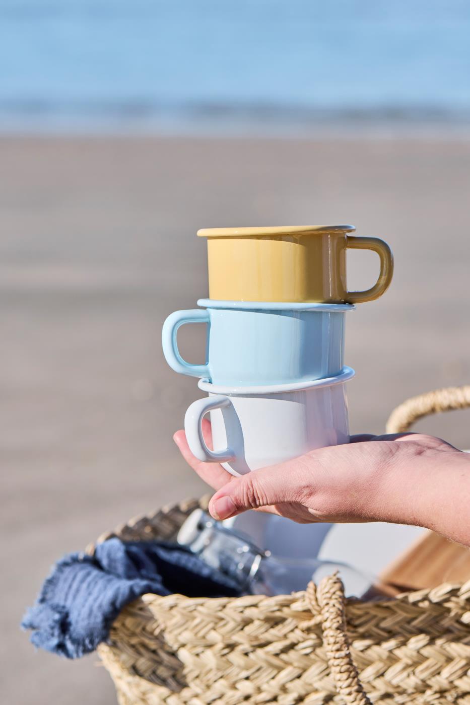Tasse Emaille weiß von IB Laursen