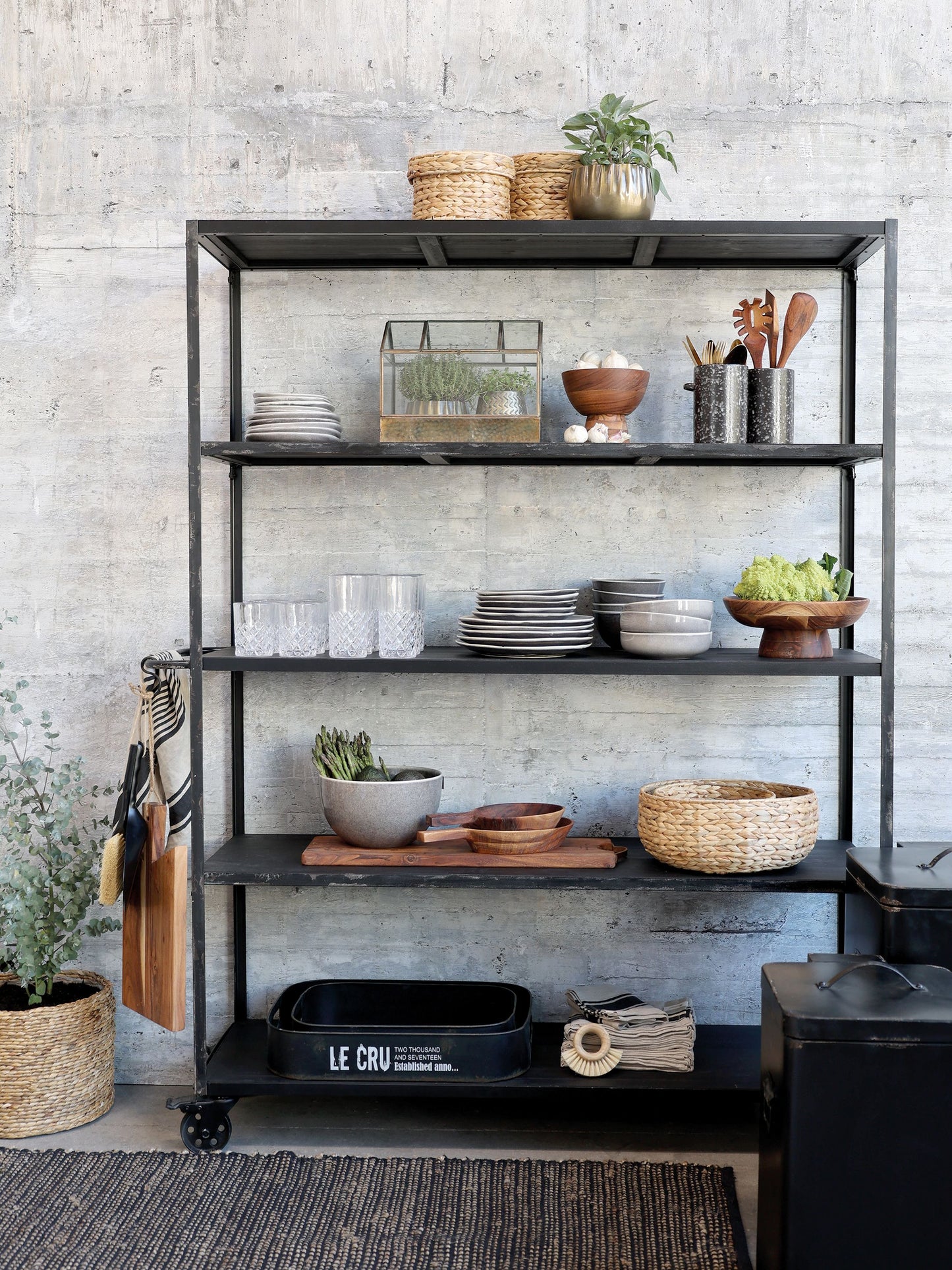 Kehrblech mit Handfeger von Chic Antique