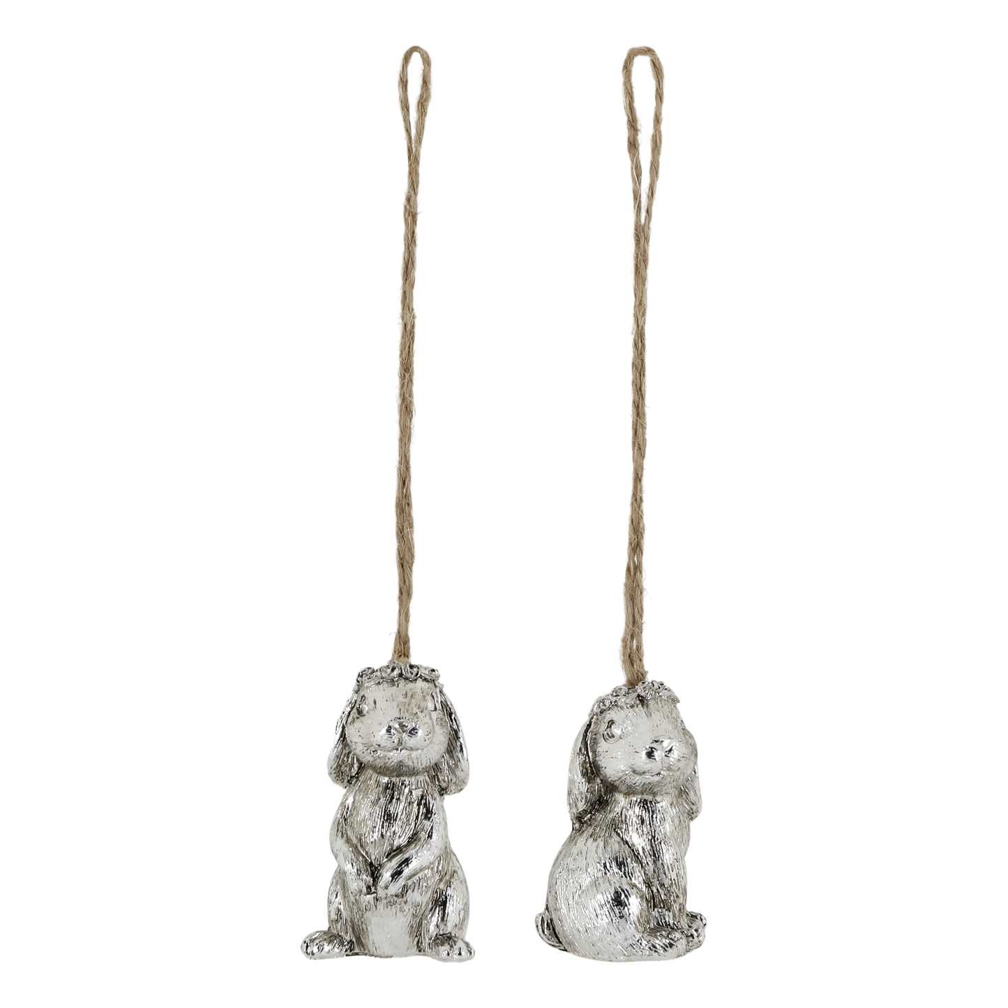 Kaninchen zum Aufhängen Set von 2 von Chic Antique