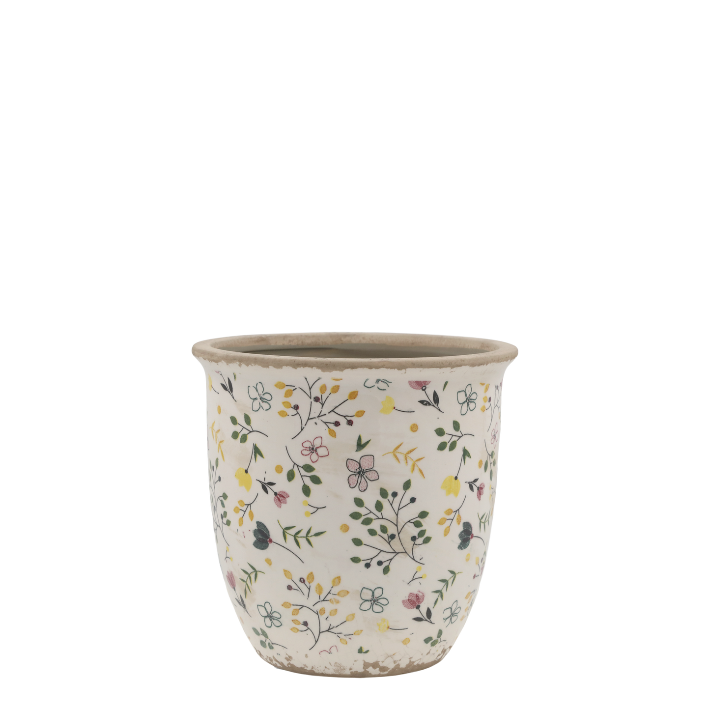 Cavaillon Blumentopf m. Blumenmotiv von Chic Antique