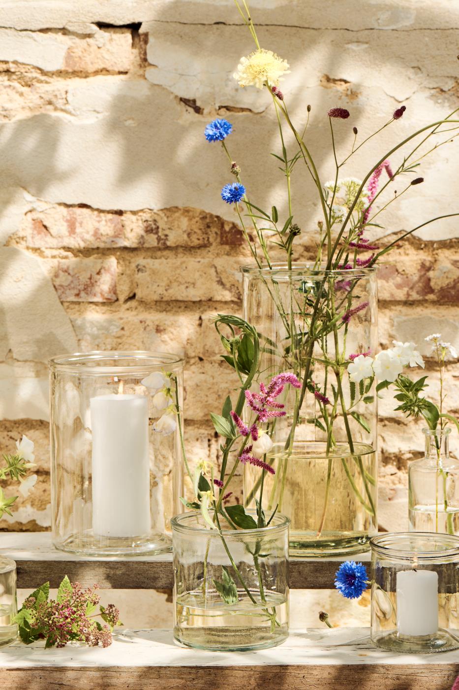 Topf Hannah, klares zylindrisches Glas