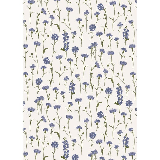 Papierrolle Kornblumen 5 m/Rolle von IB Laursen