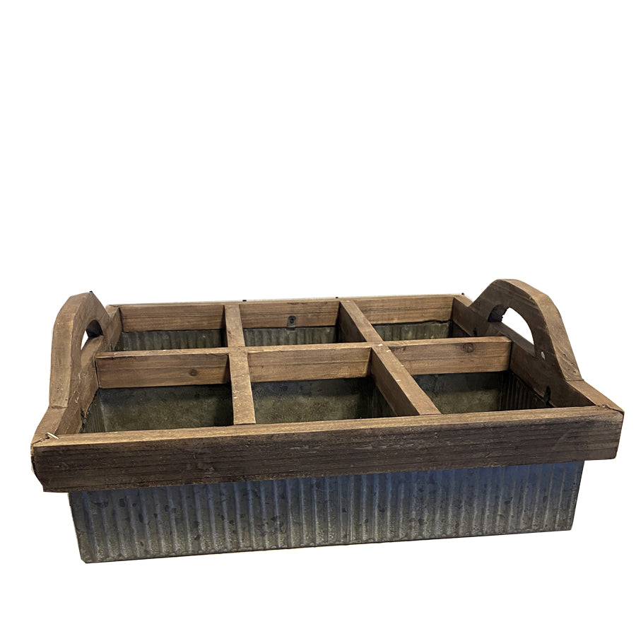 Wood and Metal Basket Bea large von Miljögarden