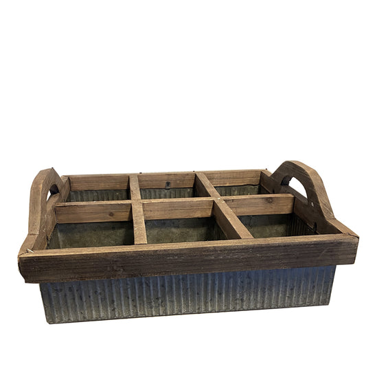 Wood and Metal Basket Bea large von Miljögarden