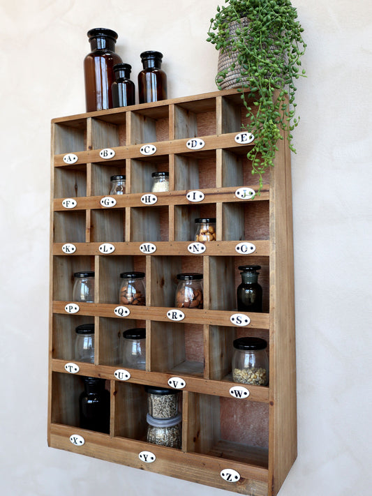 Sortierungs Regal m. Porzellan Nummern von Chic Antique