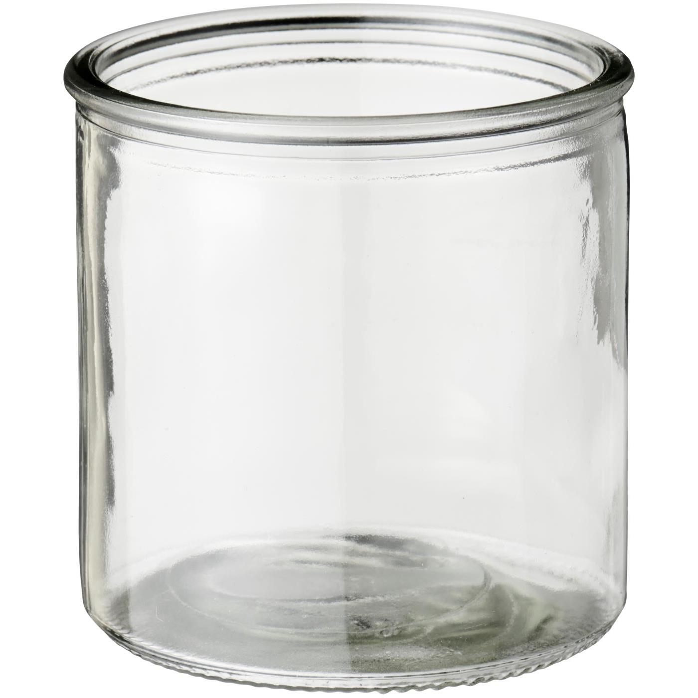 Topf Hannah, klares zylindrisches Glas
