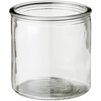 Topf Hannah, klares zylindrisches Glas