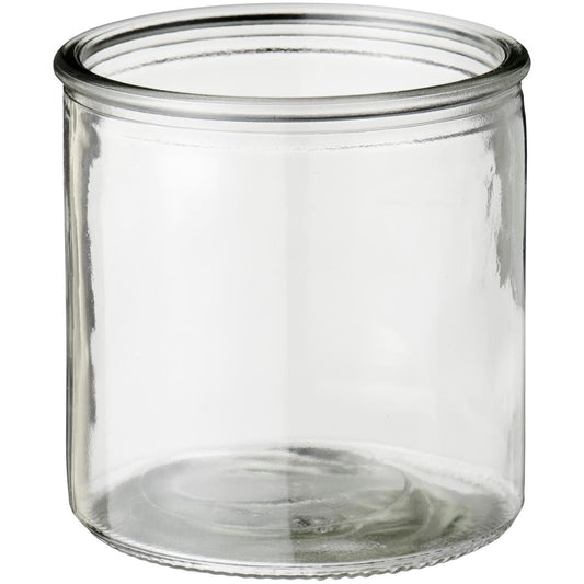 Topf Hannah, klares zylindrisches Glas