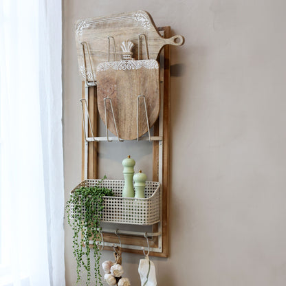 Halter mit Haken und Korb von Chic Antique