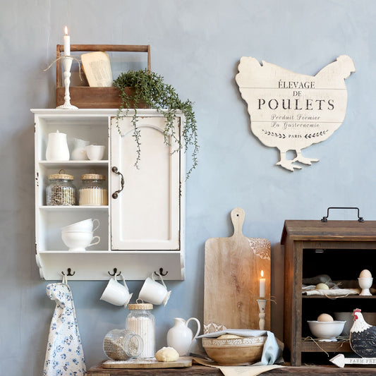 Schrank für Wand mit 1 Tür und 3 Ablagen von Chic Antique