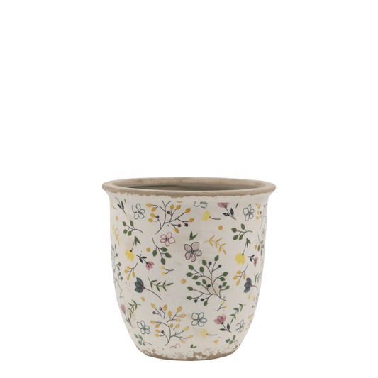 Cavaillon Blumentopf m. Blumenmotiv von Chic Antique