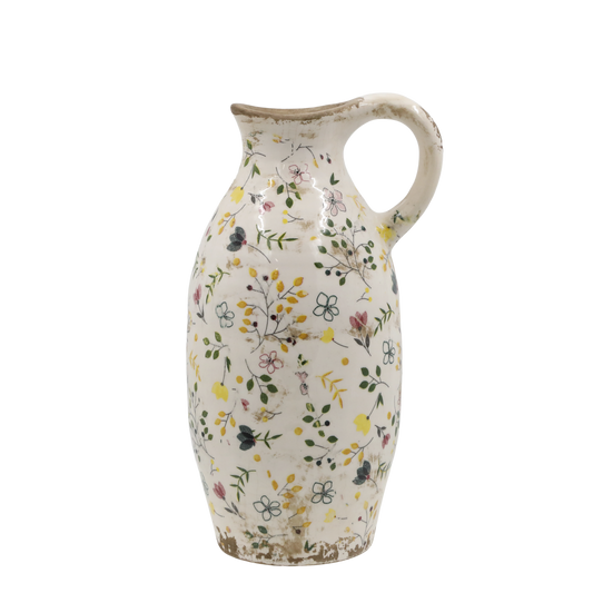 Cavaillon Flasche m. Blumenmotiv von Chic Antique