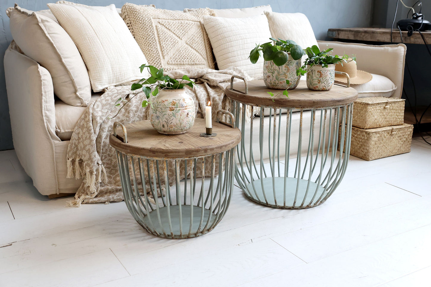Maxime Kanne mit Blumenmuster von Chic Antique