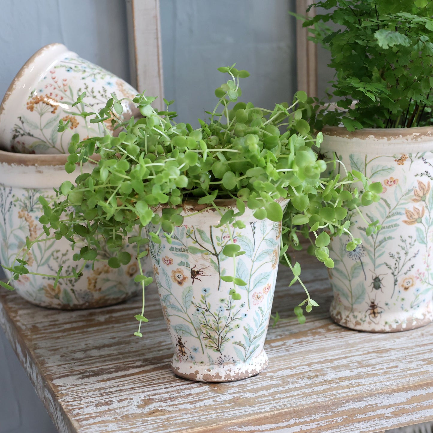 Maxime Übertopf mit Blumenmuster von Chic Antique