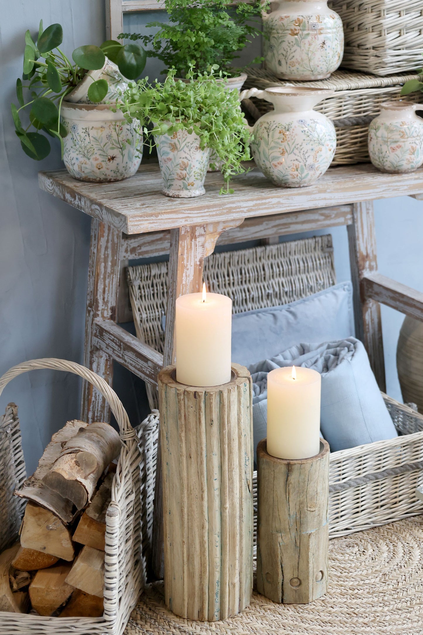 Maxime Übertopf mit Blumenmuster von Chic Antique