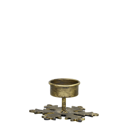 Teelichthalter mit Schneeflocke von Chic Antique