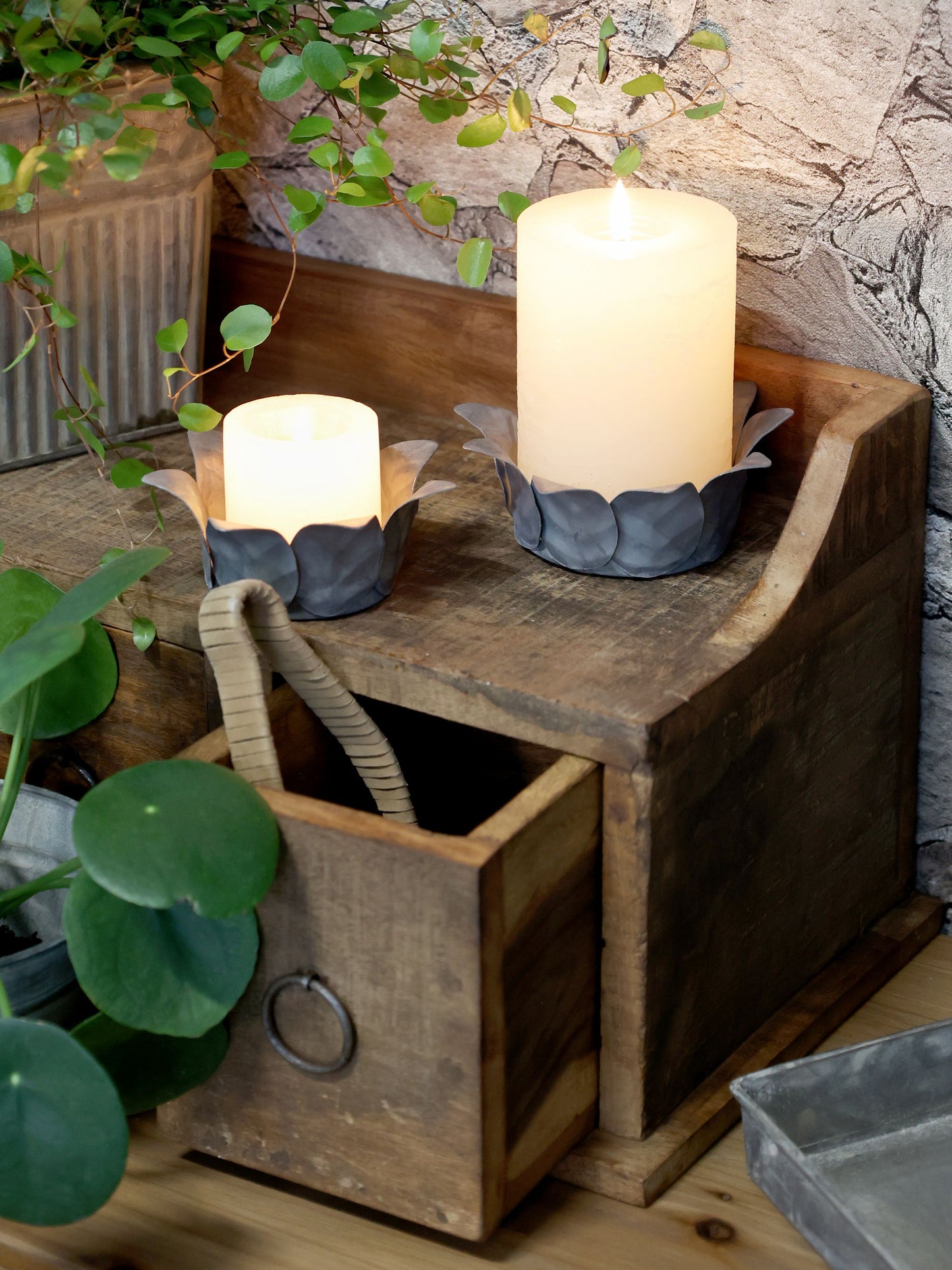 Kerzenständer für Stumpenkerze von Chic Antique